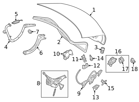LID & COMPONENTS for 2016 Mercedes-Benz SLK55 AMG #2