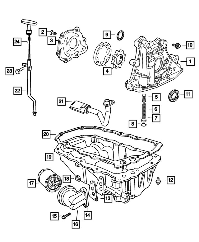 6100296 - Engine 2.4L Four Cylinder: Hex Head Bolt for Mopar Image
