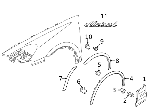 Exterior Trim - Fender for 2015 Porsche Cayenne #0
