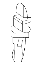 634510R080 - Body: Side Rail Retainer for Toyota: Corolla Cross, Highlander, RAV4, RAV4 Prime, Sienna, Venza Image