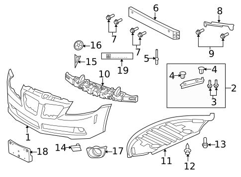 Bumper & Components - Front for 2009 Pontiac G8 #0