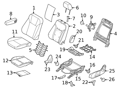 Driver Seat Components for 2013 Ford Fiesta #0