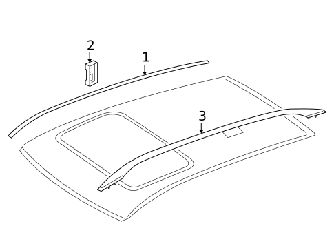 Exterior Trim - Roof for 2010 Mercedes-Benz ML 63 AMG&reg; #0