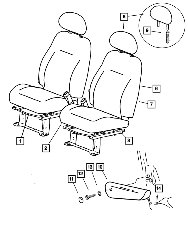 UL871FLAA - : Front Seat Cushion Cover for Mopar Image