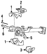 BA65KX8 - Steering: Upper Shroud for Chrysler: LeBaron | Dodge: Dakota, Shadow, Spirit, Viper Image