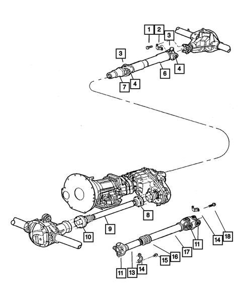 Propeller Shaft for 2001 Jeep Grand Cherokee #0