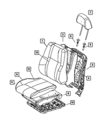 1FD321J3AA - Interior Trim: Front Seat Back Cover, Right for Jeep: Grand Cherokee Image