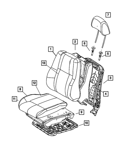 Front Seats and Attaching Parts for 2006 Jeep Grand Cherokee #3