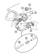 154806 - Fuel: Round Head Screw for Chrysler: Pacifica, PT Cruiser, Town &amp; Country, Voyager | Dodge: Caravan, Durango, Grand Caravan, Neon | Jeep: Grand Cherokee | Ram: C/V Image
