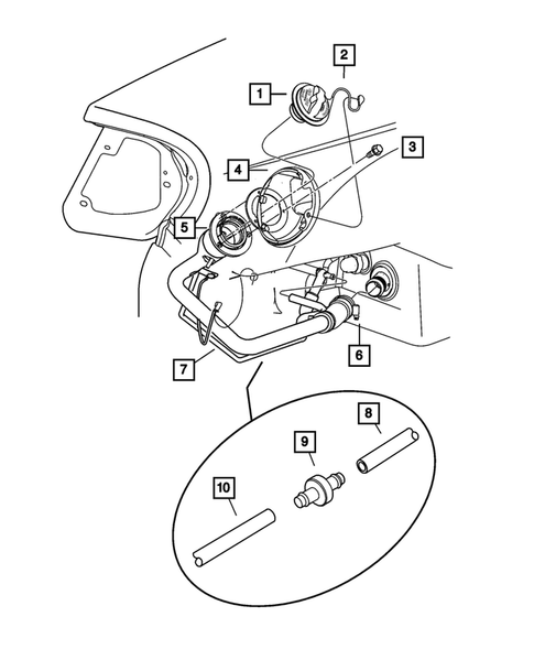 Fuel Tank Filler Tube for 2003 Dodge Neon #0