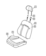 XP741L5AA - Interior Trim: Front Headrest for Jeep: Liberty Image