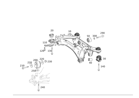 Rear Axle Carrier for 2010 Mercedes-Benz GLK350 #0