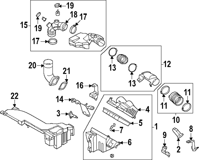 165006SY0A - : Air Cleaner Assembly for Nissan: Murano Image