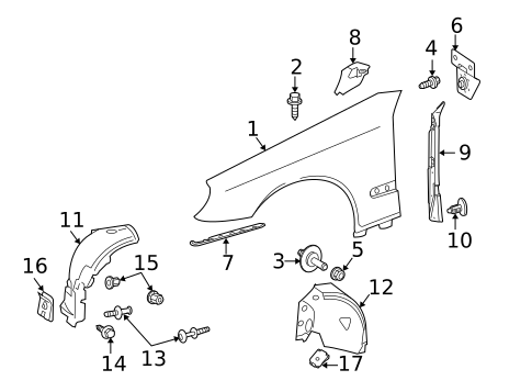 Fender & Components for 2009 Mercedes-Benz E320 #0