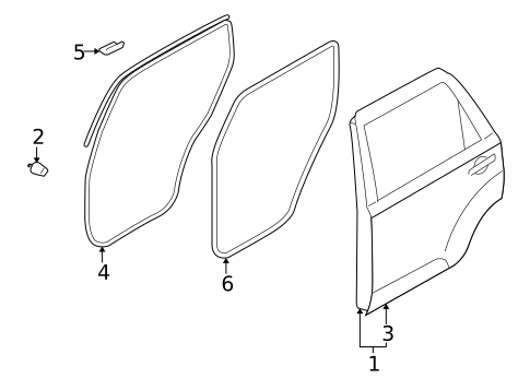 Door & Components for 2009 Kia Borrego #0