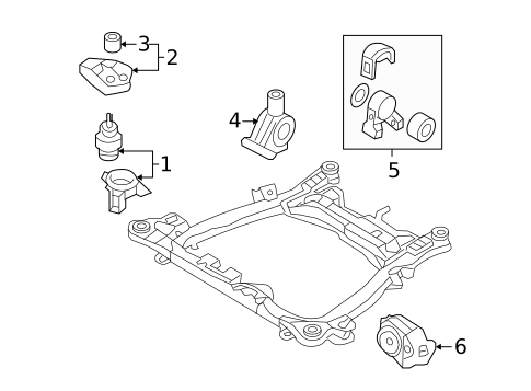 Engine & Trans Mounting for 2008 Hyundai Entourage #0