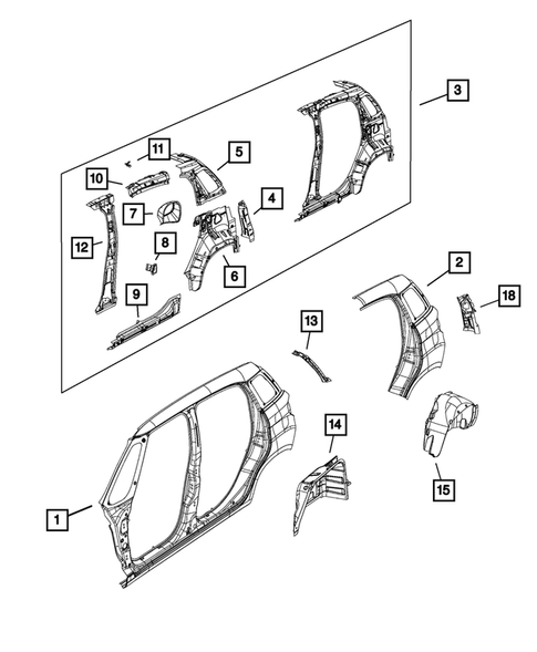 Aperture Panel and Pillar Supports for 2014 Fiat 500L #0