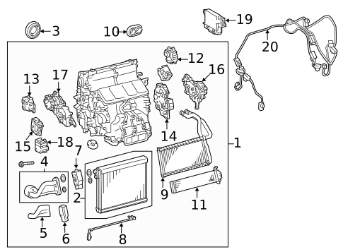 HVAC Case for 2018 Lexus GS F #0