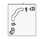 25415CL000 - Cooling System: Lower Hose for Hyundai Image image