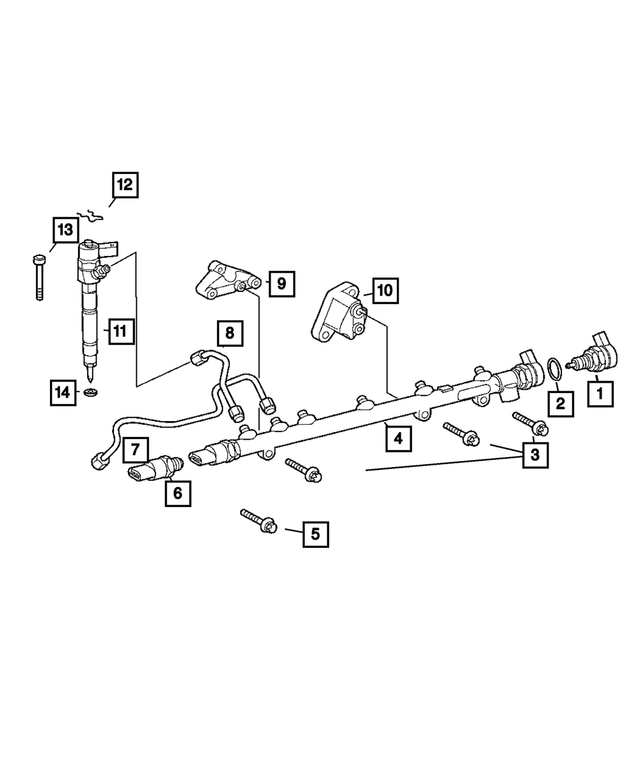 5117421AA - Fuel: Fuel Injector Supply Tube for Mopar Image