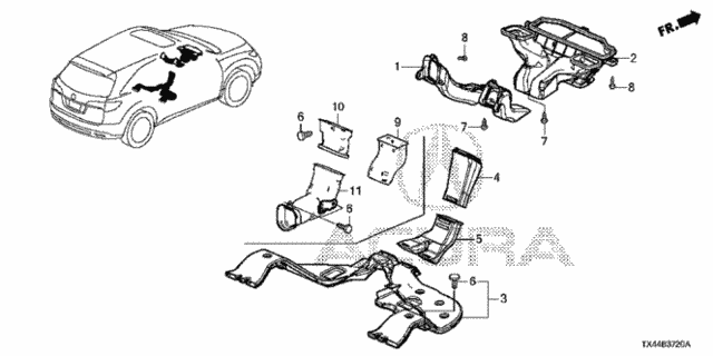 Duct for 2013 Acura RDX #0