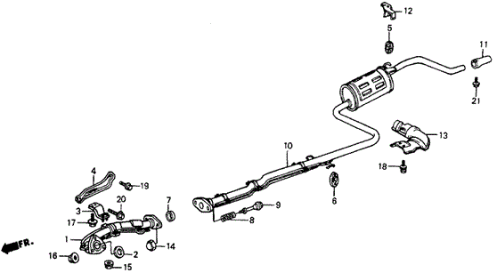 Exhaust System for 1984 Honda Civic #0