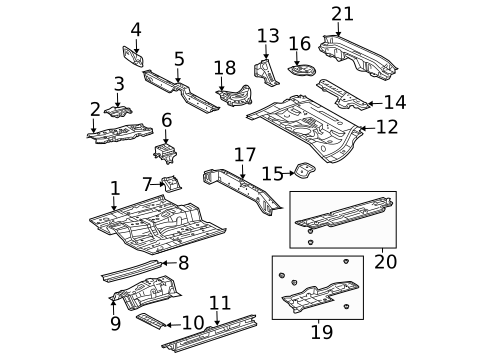 Floor & Rails for 2005 Toyota Prius #0