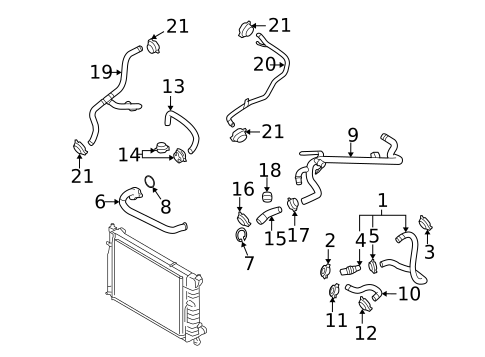 Hoses & Pipes for 2005 Audi S4 #3