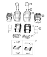 68281998AE - Interior Trim: Front Seat Back Foam, Right for Mopar Image