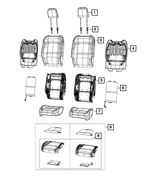 Front Seats - First Row for 2022 Jeep Gladiator #10