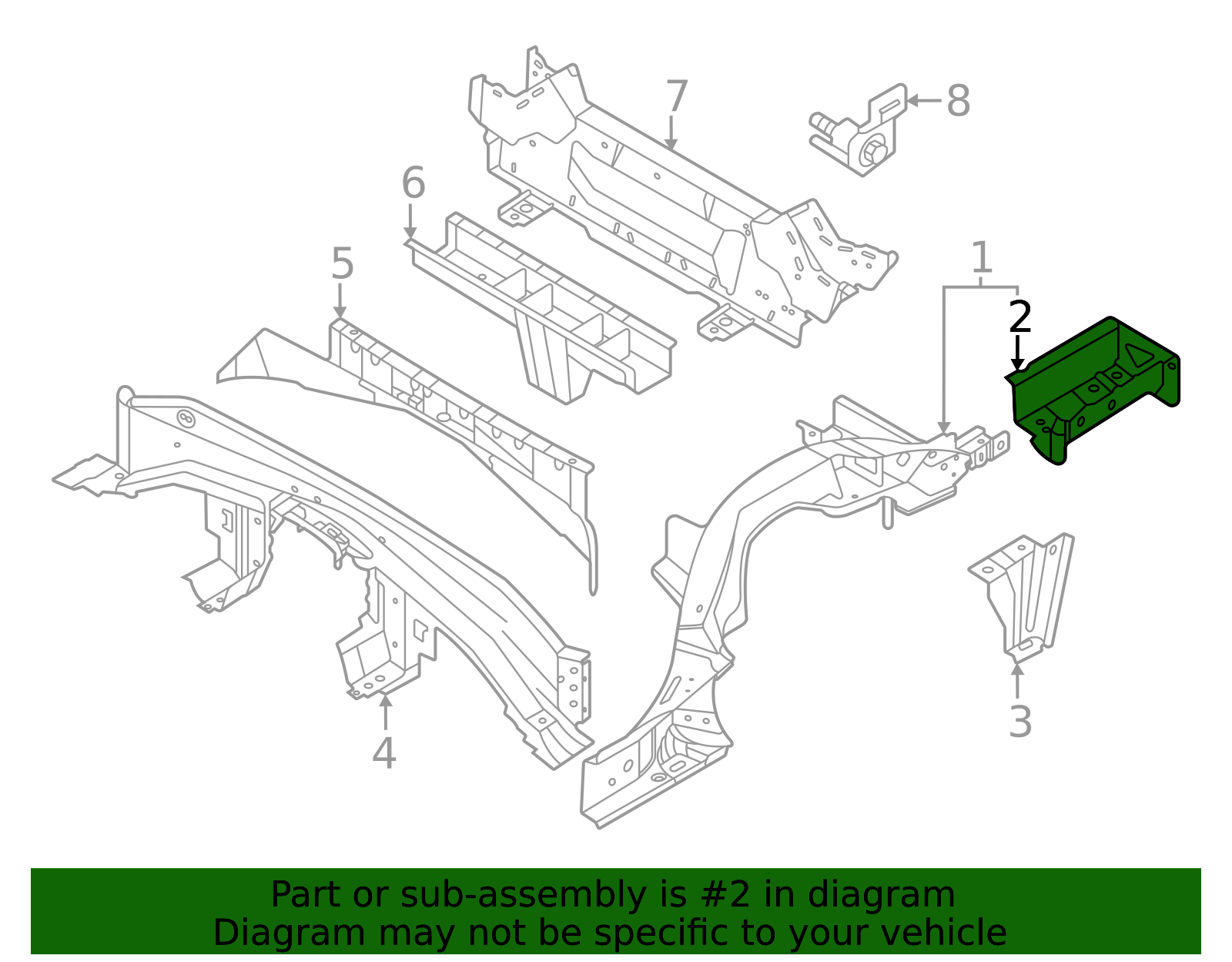 2023-2025 Nissan Z Frame Rail End 75520CD000 | Nissan Parts Royal Oak