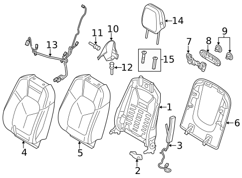 Front Seat Components for 2015 Porsche Cayenne #5