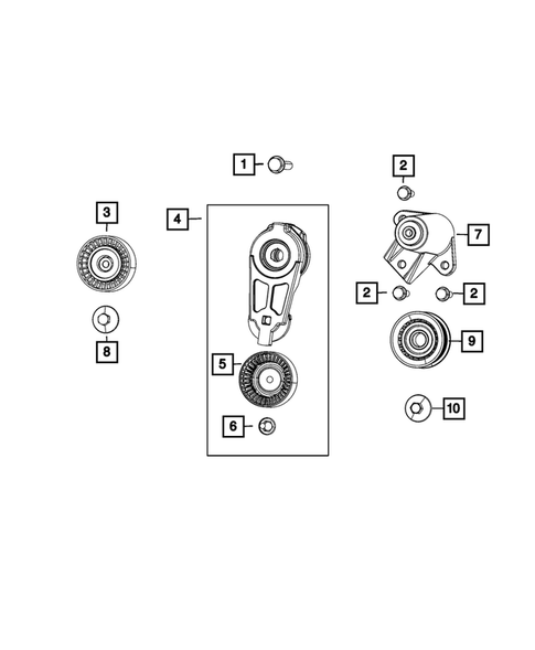 Pulleys and Related Parts for 2021 Jeep Grand Cherokee L #0