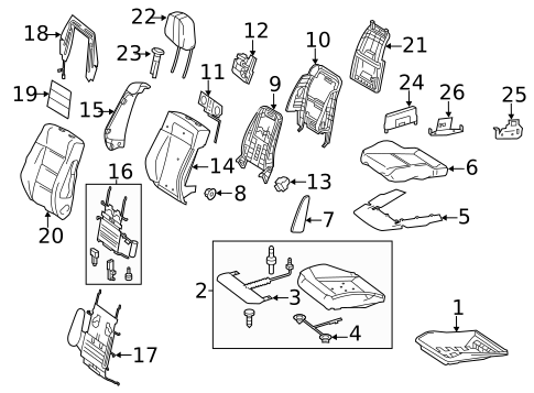 Driver Seat Components for 2012 Mercedes-Benz Sprinter 3500 #0