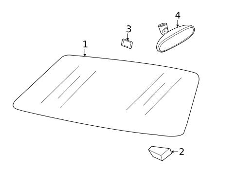 Glass - Windshield for 2016 Volkswagen Beetle #1