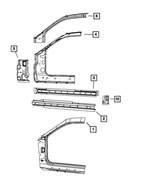 68043534AN - Body Sheet Metal Except Doors: Body Side Aperture Front Panel, Right for Mopar Image