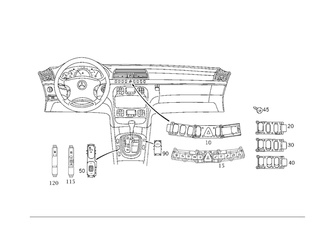 2088201001 - Electrical System: Indicator Lamp for Mercedes-Benz Image image