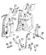6101331 - Interior Trim: Hex Head Bolt And Coned Washer for Chrysler: 200, 300, 300M, Aspen, Concorde, Pacifica, Sebring, Town &amp; Country, Voyager | Dodge: Avenger, Caravan, Charger, Dakota, Durango, Grand Caravan, Intrepid, Journey, Magnum, Ram 1500, Ram 2500, Ram 3500, Stratus | Jeep: Commander, Grand Cherokee, Liberty, Wrangler | Ram: 1500, 1500 Classic, 2500, 3500, C/V, Dakota, ProMaster 1500, ProMaster 2500, ProMaster 3500 Image