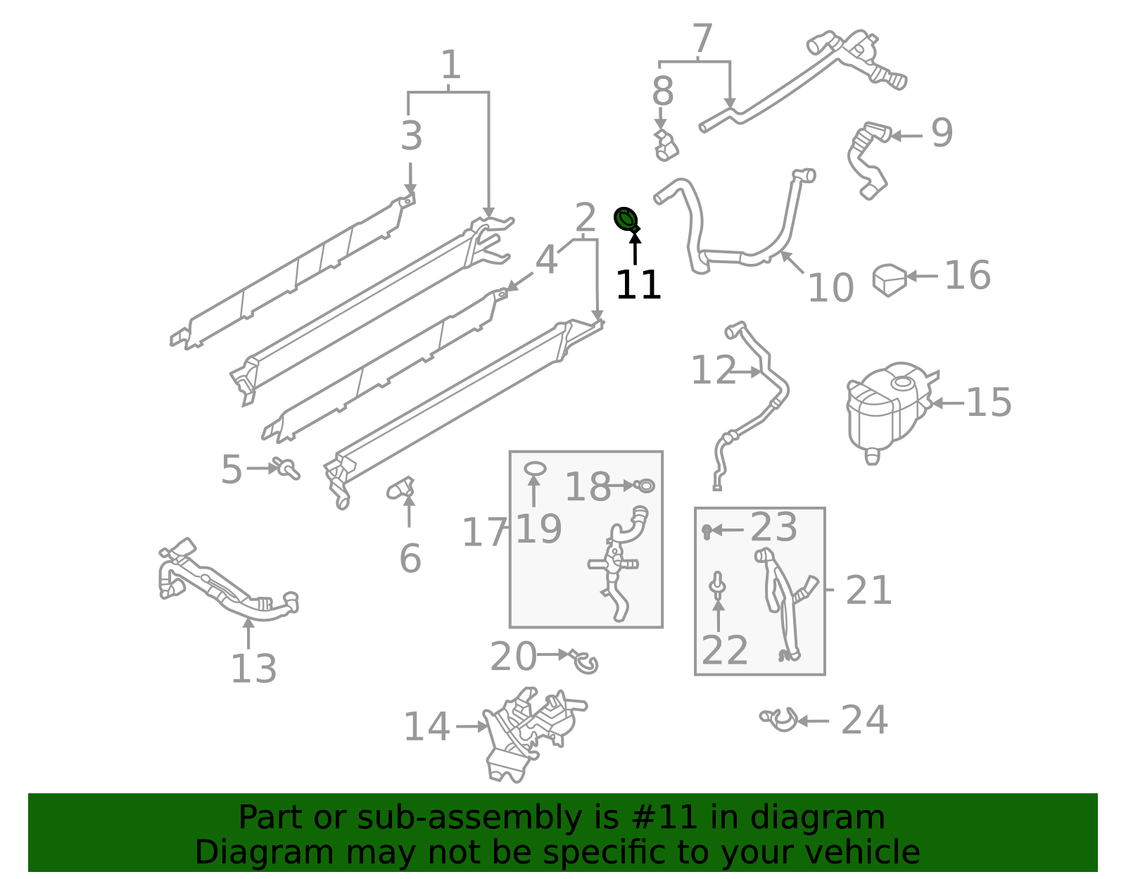 S444 Rwt Genuine OEM Ford Part - Engine Coolant Reservoir Hose Clamp W525884 ...