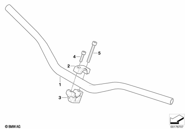32717711329 - : Handlebar                 for BMW-Motorrad Image