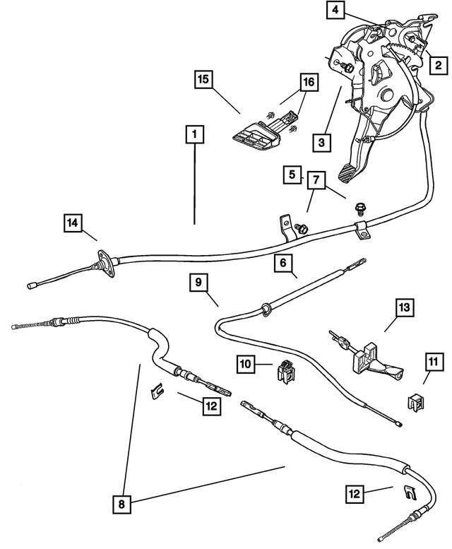 4779180AA - Parking Brake: Parking Brake Cable for Mopar Image