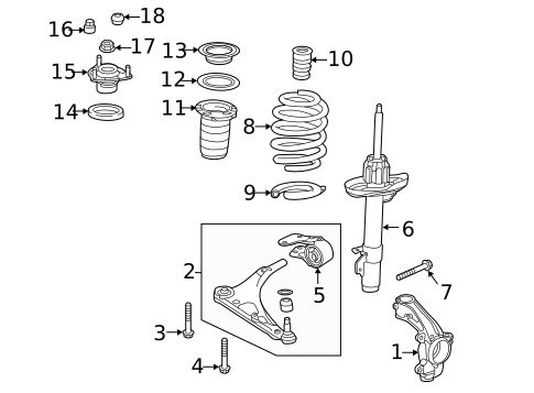 Suspension, Springs & Related Components for 2023 Honda Ridgeline #0