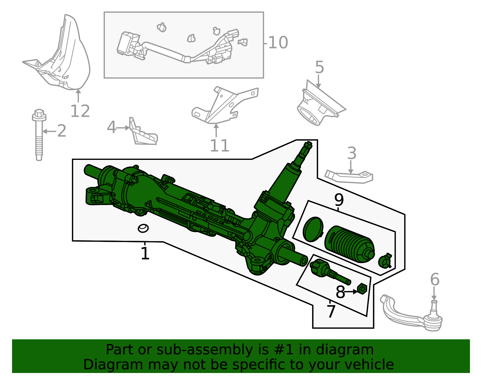 2021-2023 Acura TLX Rack And Pinion Assembly 53620-TGZ-A02 | OEM