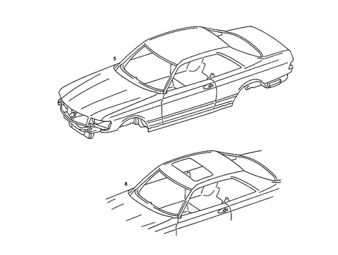 Body Shell for 1986 Mercedes-Benz 560SEC #0