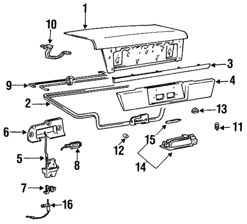 Trunk for 1993 Hyundai Elantra #0