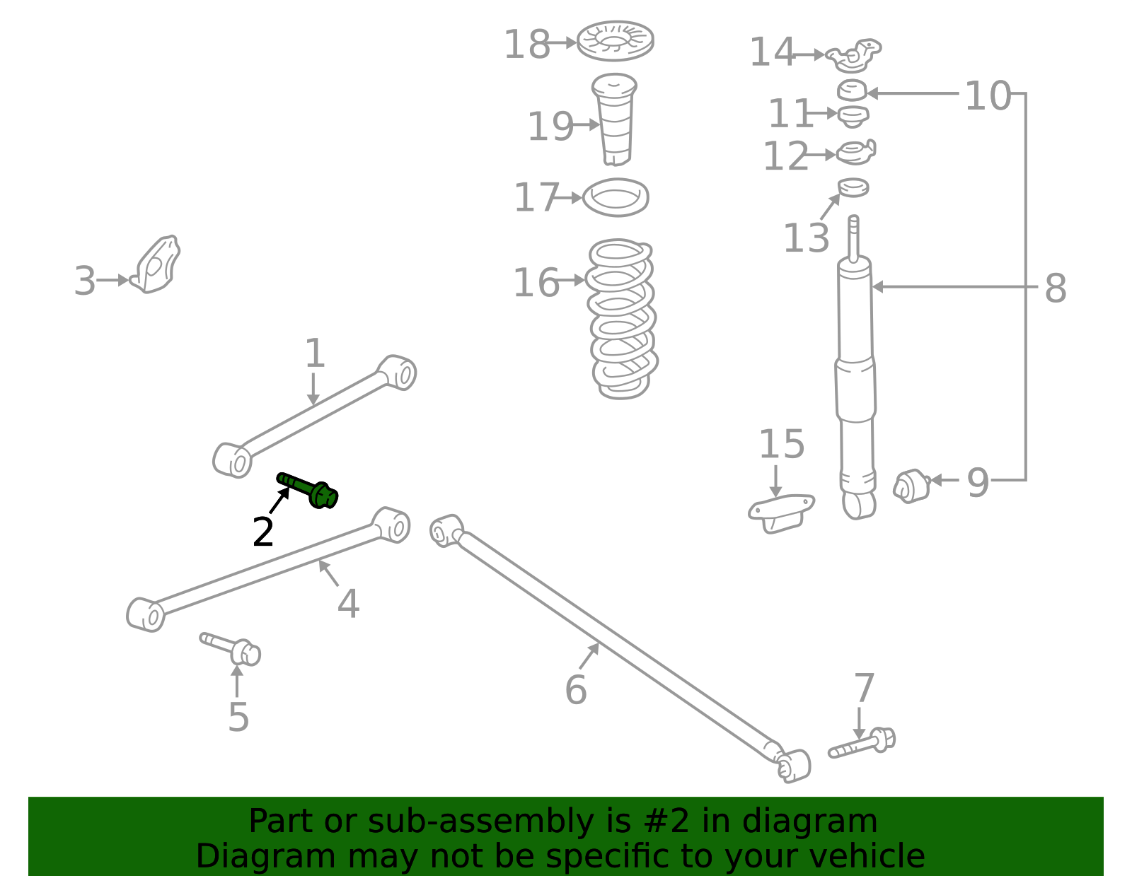 90105-14123 - Suspension Control Arm Bolt 1998-2007 Lexus LX470 | Longo ...