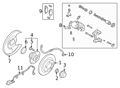 Brake Components for 2001 Nissan Maxima #1