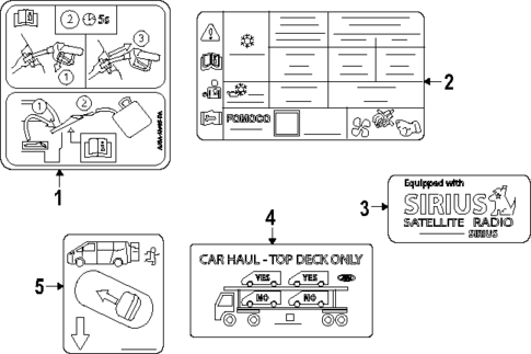 Labels for 2025 Ford Transit-350 #0