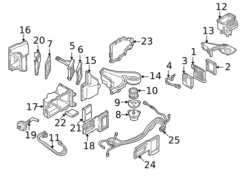Evaporator & Heater Components for 1993 Chevrolet Camaro #0