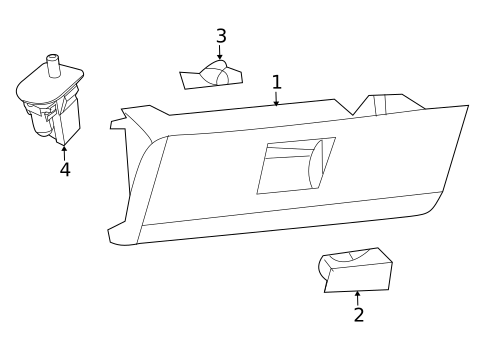 Glove Box for 2010 Dodge Ram 3500 #0
